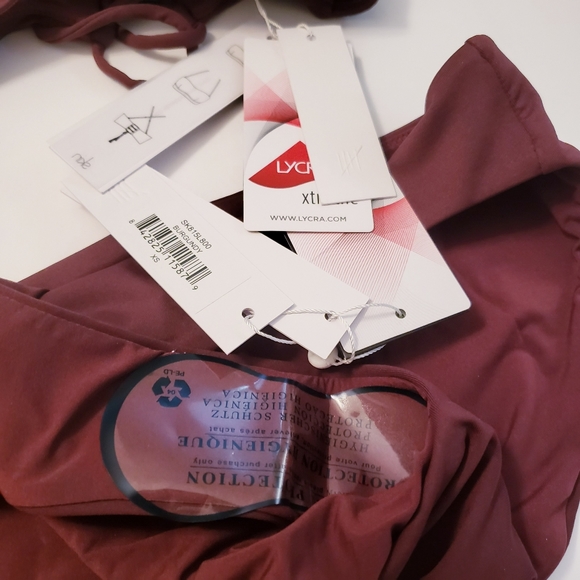 $220 NWT SKIN x Barneys Burgundy Bikini 2 pc SET - Picture 4 of 11